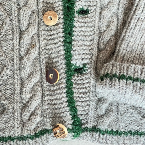 Vintage Handmade Wool Sweater Knit Cardigan - Picture 2 of 10